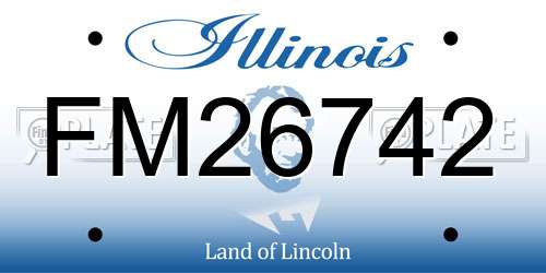 FM26742 Illinois License Plate