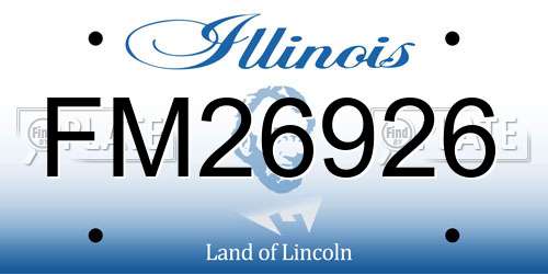 FM26926 Illinois License Plate