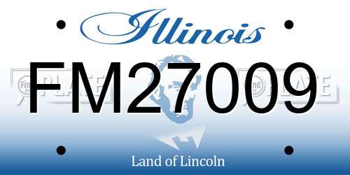 FM27009 Illinois License Plate