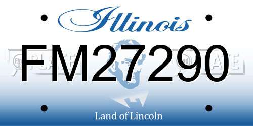 FM27290 Illinois License Plate