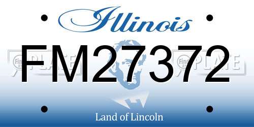 FM27372 Illinois License Plate