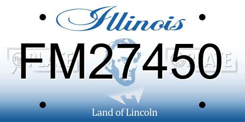 FM27450 Illinois License Plate