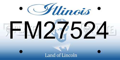 FM27524 Illinois License Plate