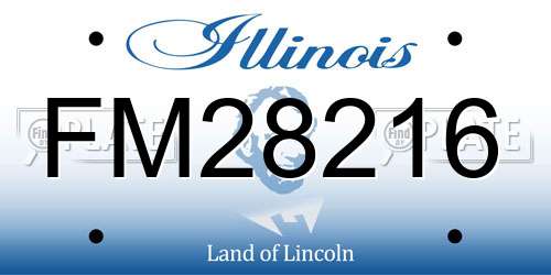 FM28216 Illinois License Plate