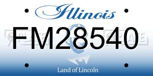 FM28540 Illinois License Plate