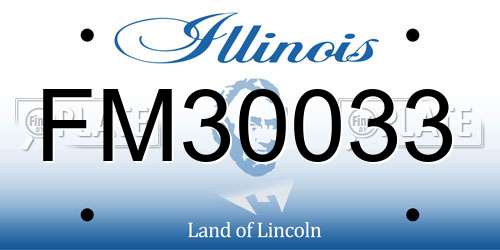 FM30033 Illinois License Plate