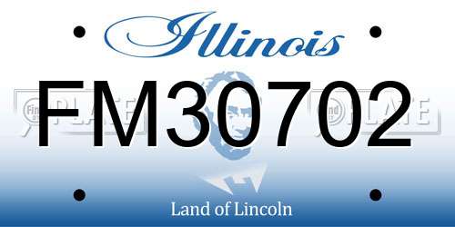 FM30702 Illinois License Plate