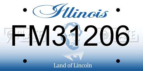 FM31206 Illinois License Plate