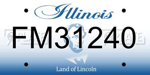 FM31240 Illinois License Plate