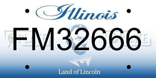 FM32666 Illinois License Plate
