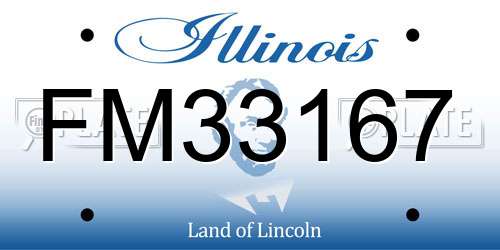 FM33167 Illinois License Plate