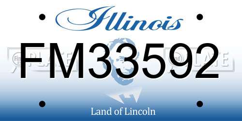 FM33592 Illinois License Plate