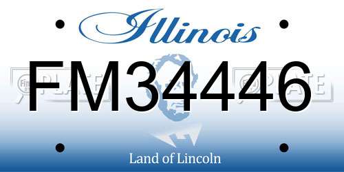 FM34446 Illinois License Plate