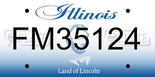 FM35124 Illinois License Plate