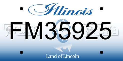 FM35925 Illinois License Plate