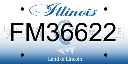 FM36622 Illinois License Plate