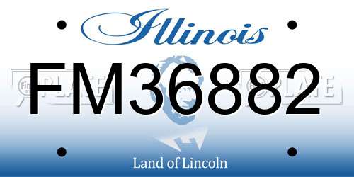 FM36882 Illinois License Plate
