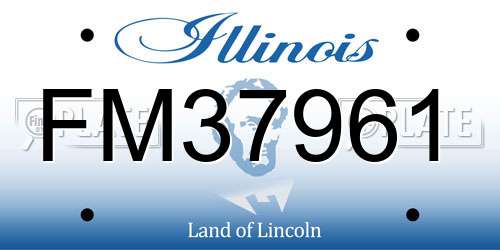 FM37961 Illinois License Plate