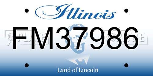 FM37986 license plate in IL state