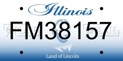 FM38157 Illinois License Plate