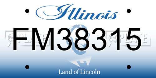 FM38315 Illinois License Plate