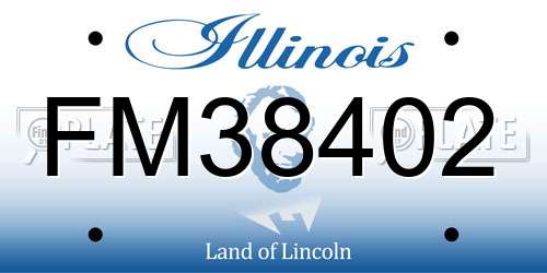 FM38402 Illinois License Plate
