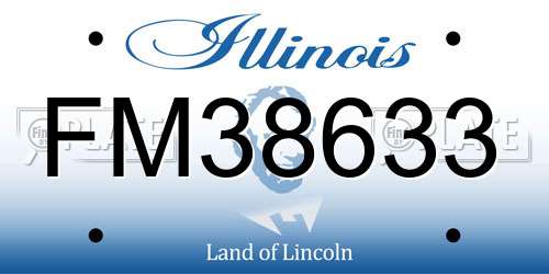 FM38633 Illinois License Plate