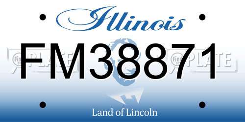 FM38871 Illinois License Plate