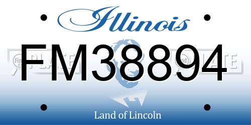 FM38894 Illinois License Plate