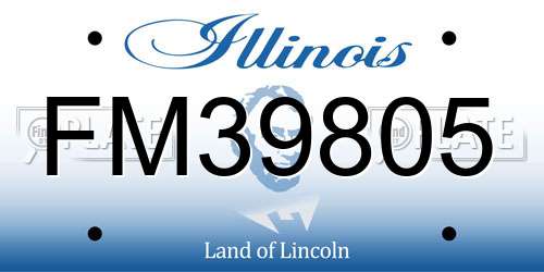 FM39805 Illinois License Plate