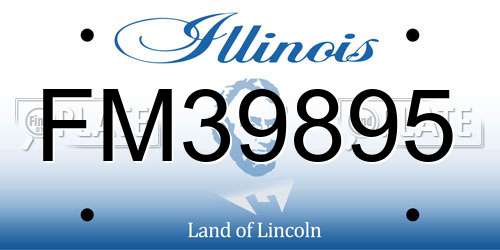 FM39895 Illinois License Plate