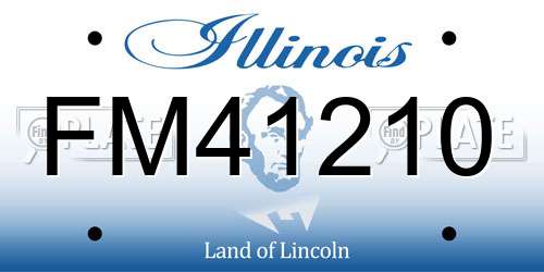 FM41210 Illinois License Plate