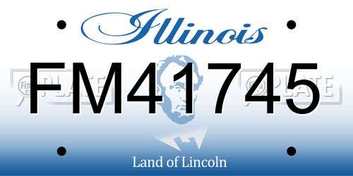 FM41745 Illinois License Plate