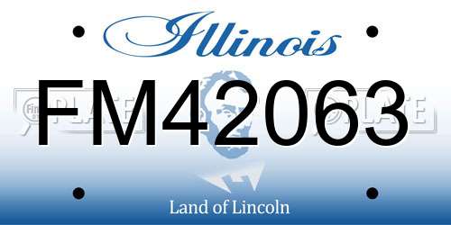 FM42063 Illinois License Plate