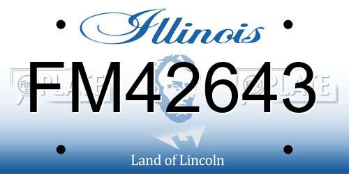 FM42643 Illinois License Plate