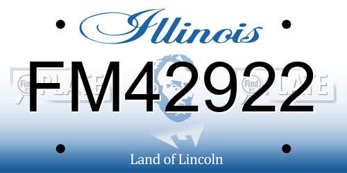 FM42922 Illinois License Plate