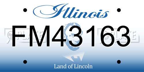 FM43163 Illinois License Plate