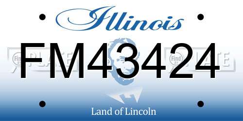 FM43424 Illinois License Plate