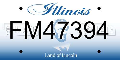 FM47394 Illinois License Plate