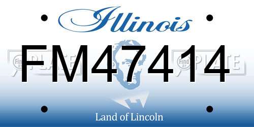FM47414 Illinois License Plate