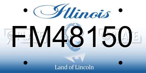 FM48150 Illinois License Plate