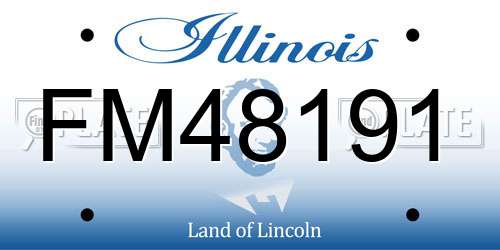 FM48191 Illinois License Plate