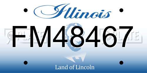 FM48467 Illinois License Plate