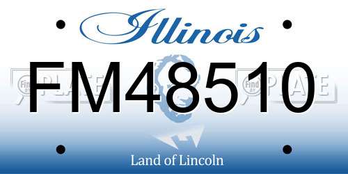FM48510 Illinois License Plate