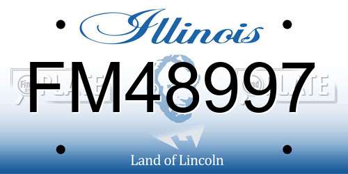 FM48997 Illinois License Plate