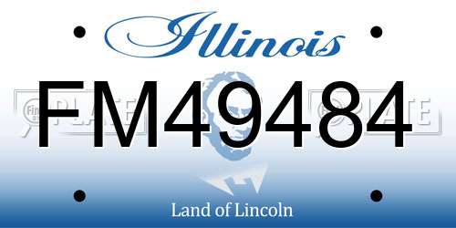 FM49484 Illinois License Plate