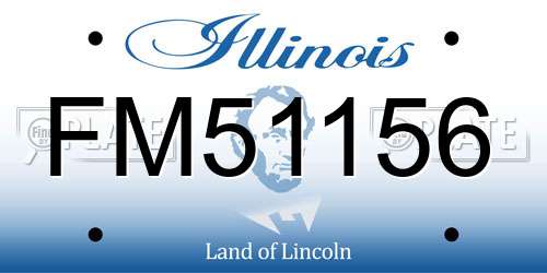 FM51156 Illinois License Plate