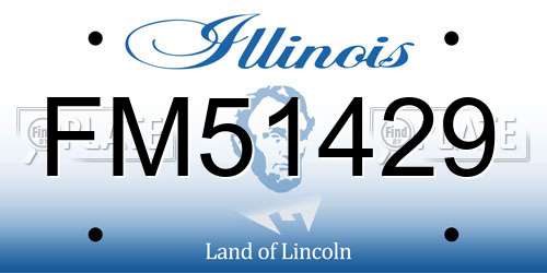 FM51429 Illinois License Plate