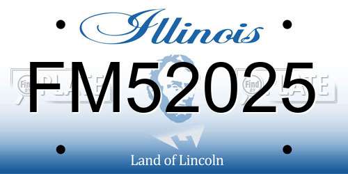 FM52025 Illinois License Plate