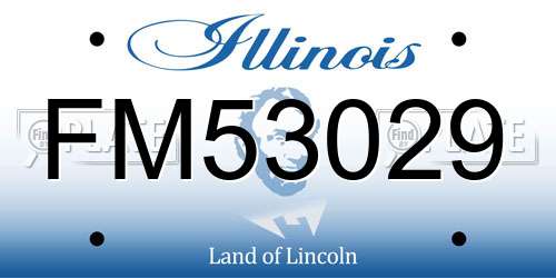 FM53029 Illinois License Plate